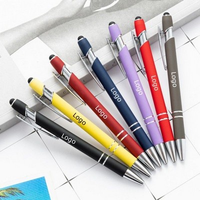 Softy Metal Pen With Stylus - Laser Engraved