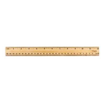 12" Double Sided Bamboo Ruler
