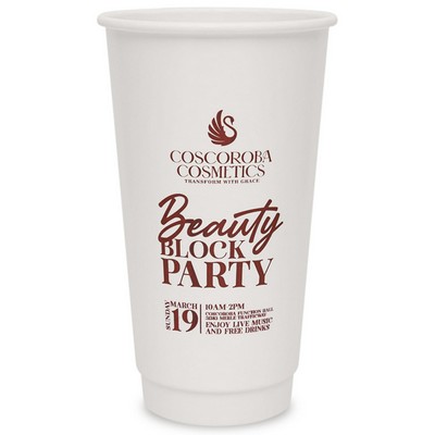 Custom 20 Oz Double Wall Paper Hot Cups