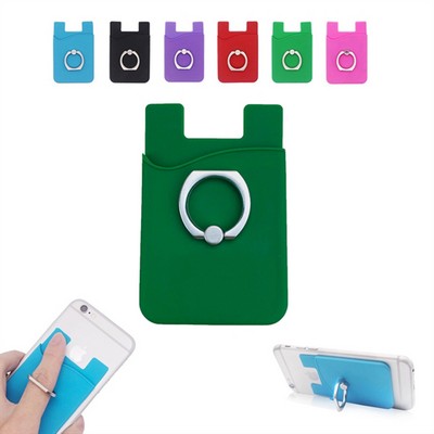 Silicone Phone Wallet With Ring