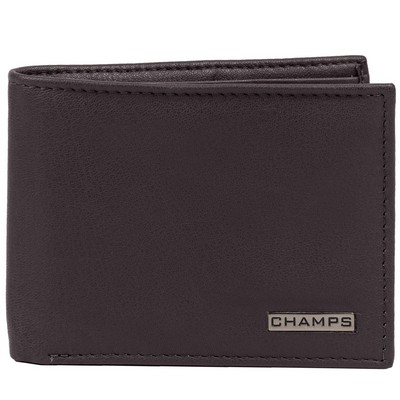 Champs Luggage Black Label Bi-Fold Wallet Size 4.5"X3.5"X - Brown