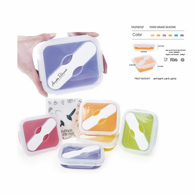 Foldable Collapsible Bento Lunch Box Food Container