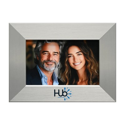 Aero Brushed Silver 4"x 6" Frame - 1.25" Wide