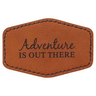 Hex Leatherette Patch with Adhesive