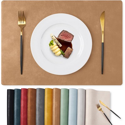 Rectangular Faux Leather Placemat