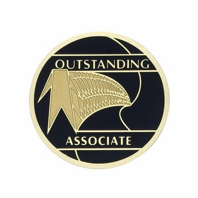 2" Outstanding Associate Etched Enameled Medallion Insert Disc