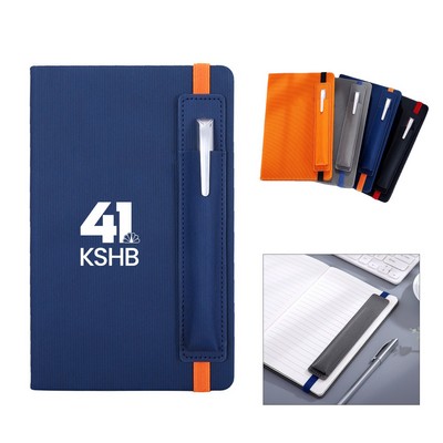A5 Hardcover Notebook with Pen Holder