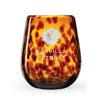 Twine Living® Tortuga Stemless Recycled Wine Glass, set of 2