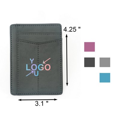 Leather Card Wallet with RFID Shielding