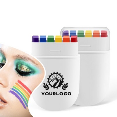 Rainbow Flag Face Paint Stripes Crayons