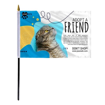 24"X 36" Custom Vinyl Stick Flag - Digital Print