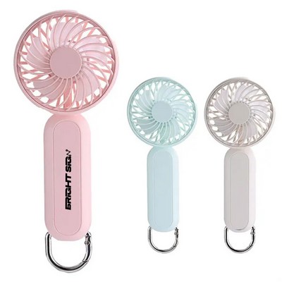 Mini Handheld Fan with 3-Speed Settings (USB Rechargeable)