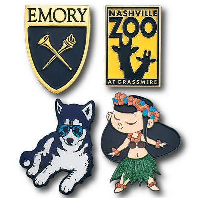 Custom Lapel Pins - 1 7/8" (1.875") Die Struck Soft Enamel