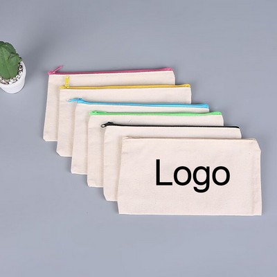 Multipurpose Canvas Makeup Bag Pencil Pouch