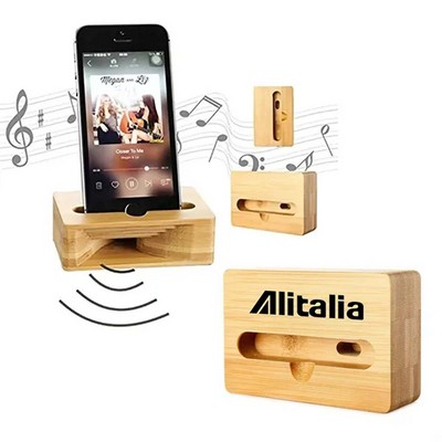 Bamboo Wooden Phone Amplifier Stand