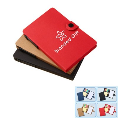 Button-type Kraft Paper Notepad with Pen