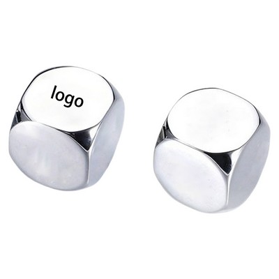 Stainless Steel Customizable Patterned Dice for Entertaining or Making Choices