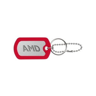 Ball Chain Dog Tag Keychain