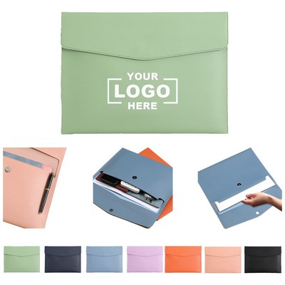 PU Leather Portfolio with Magnetic Buckle