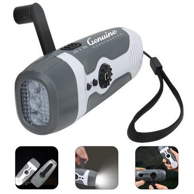 Outdoor Adventure Hand-Cranked Multi-Function Flashlight