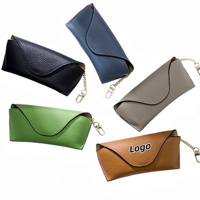 Premium Genuine Leather Eyeglasses Case for Sunglasses Storage