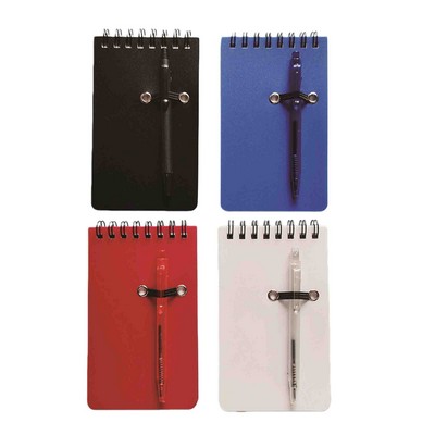 A6 PVC Cover Pocket Business Spiral Notebook
