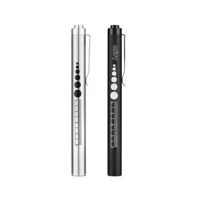Rechargeable Medical Pupil Light with Dual Color Beam and Precision Scale for Clinics