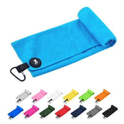 Magnetic Golf Towel With Carabiner Clip 15.7"x23.6"