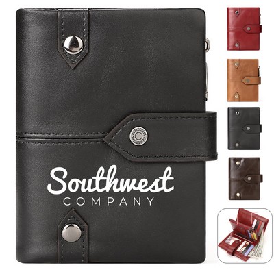 Unisex RFID Leather Coin Wallet