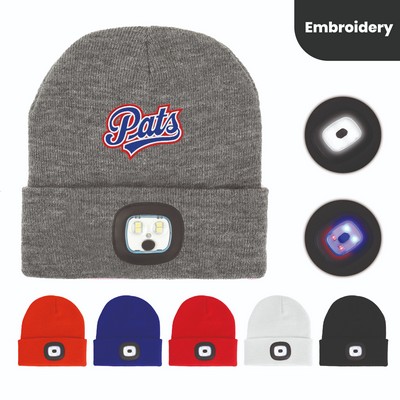 Personalized Acrylic Knit Beanie with LED Light