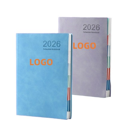 2026 A5 Planner Schedule Notebook Soft PU Cover