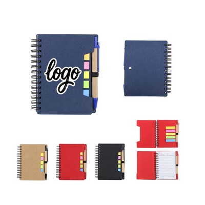Kraft Paper Notebook and Sticky Notes Set