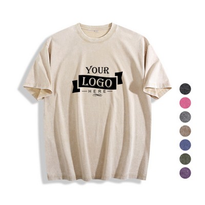 8.1 oz 100% Cotton Unisex Washed T-shirt