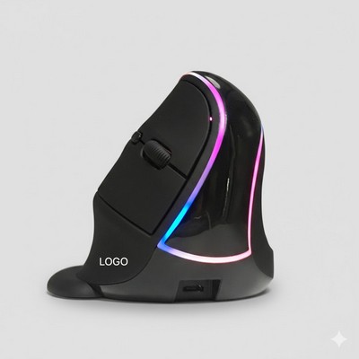 Professional Triple-Mode Vertical Mouse Ergonomic 4-Channel Wireless Gaming Mouse Bluetooth