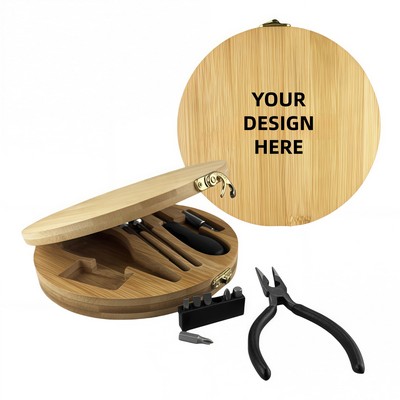Multi-functional Bamboo and Wood Pliers and Screwdriver Tool Kit Set