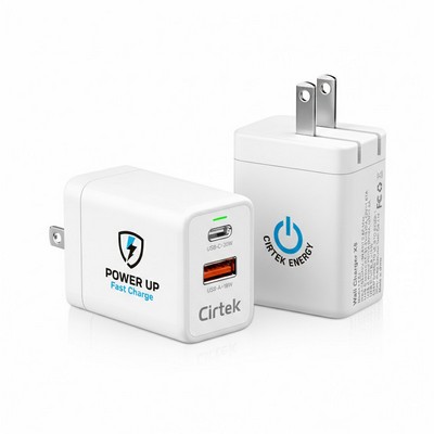 Cirtek 20W Dual Port PD Fast Charger