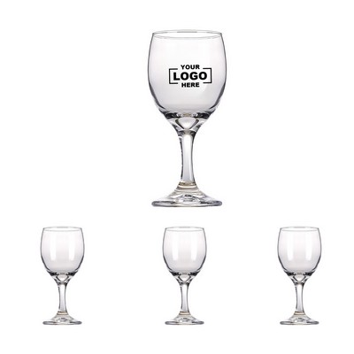 Durable 6 Oz Crystal Clear Goblet Glass