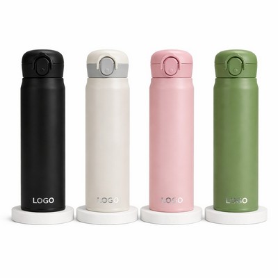17 oz Slim Vacuum Insulated Stainless Steel Bottle – Double Lock Lid – 4 Colors | AleAqua