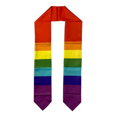 72"L Custom Unisex Adult Graduation LGBTQ Stole Pride Stole