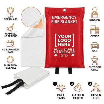 Emergency Fiberglass Fire Blanket