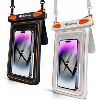 IPX8 Waterproof Phone Pouch Double Pocket , 8.5" Floating Phone Pouch with Dual Compartments Case