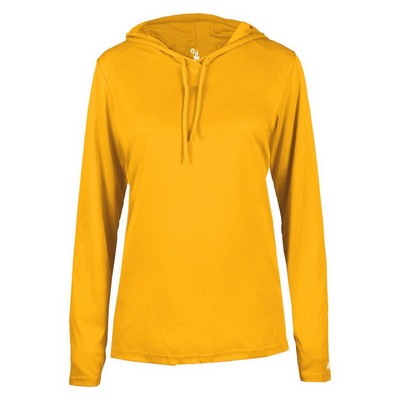 Badger Women's B-Core Long Sleeve Hooded T-Shirt - 4165