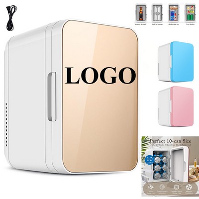 Portable 10 Can Mini Car Fridge Cooler