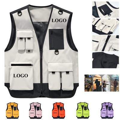 Multi-Pocket Cargo Utility Work Vest