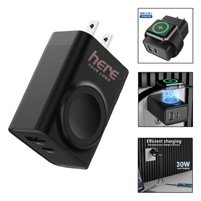 Wireless New Design 30W Wall Charger Dual Ports A+C