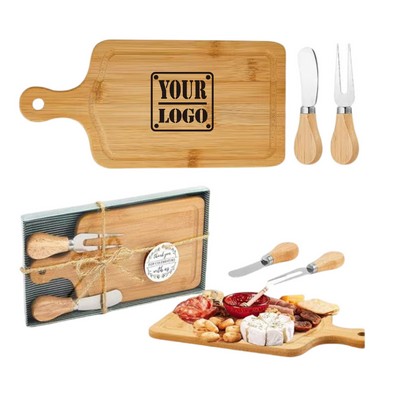 Cheese Board With 2pcs Knives
