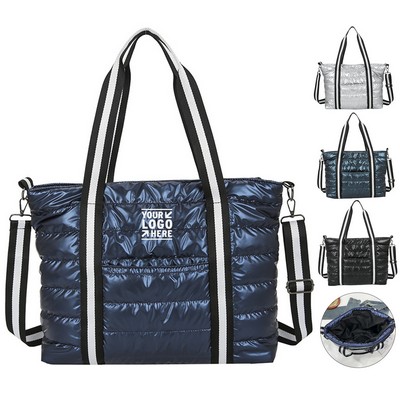 Quilted Shoulder Tote Bag