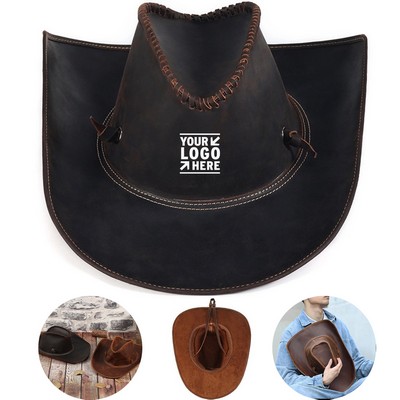 Classic Leather Cowboy Hat