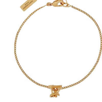 Saint Laurent Monogram Twist Gold Metal Chain Bracelet
