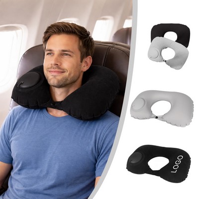 U-Shaped Inflatable Travel Neck Pillow